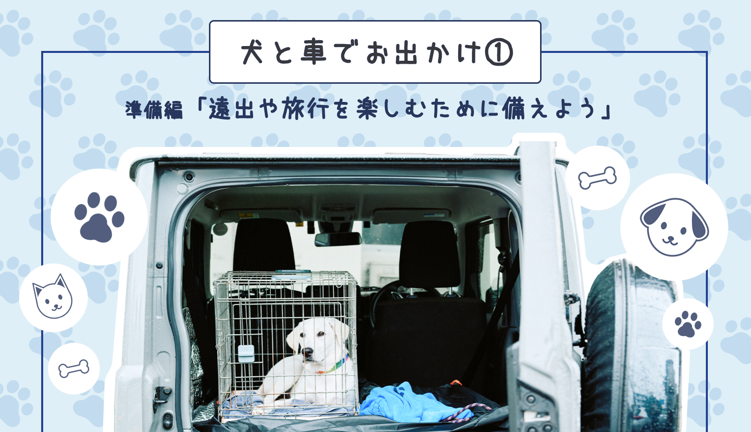 犬と車でお出かけ① 準備編「遠出や旅行を楽しむために備えよう」