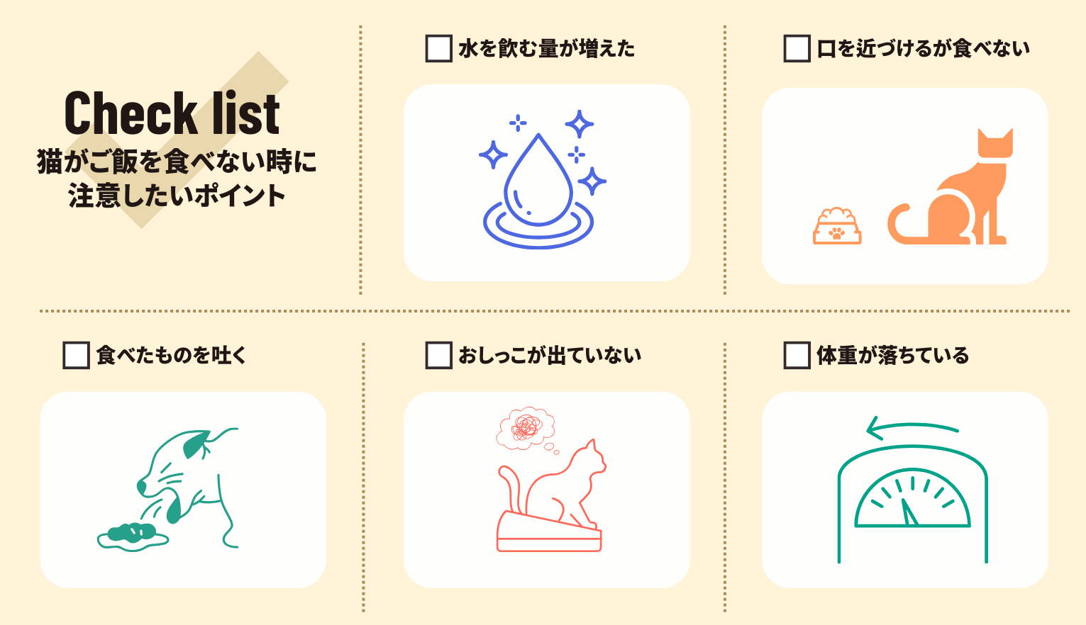 猫がご飯を食べない時に注意したいポイント