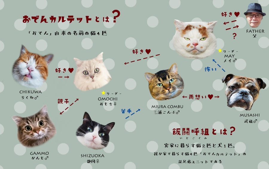 おでんカルテットの相関図
